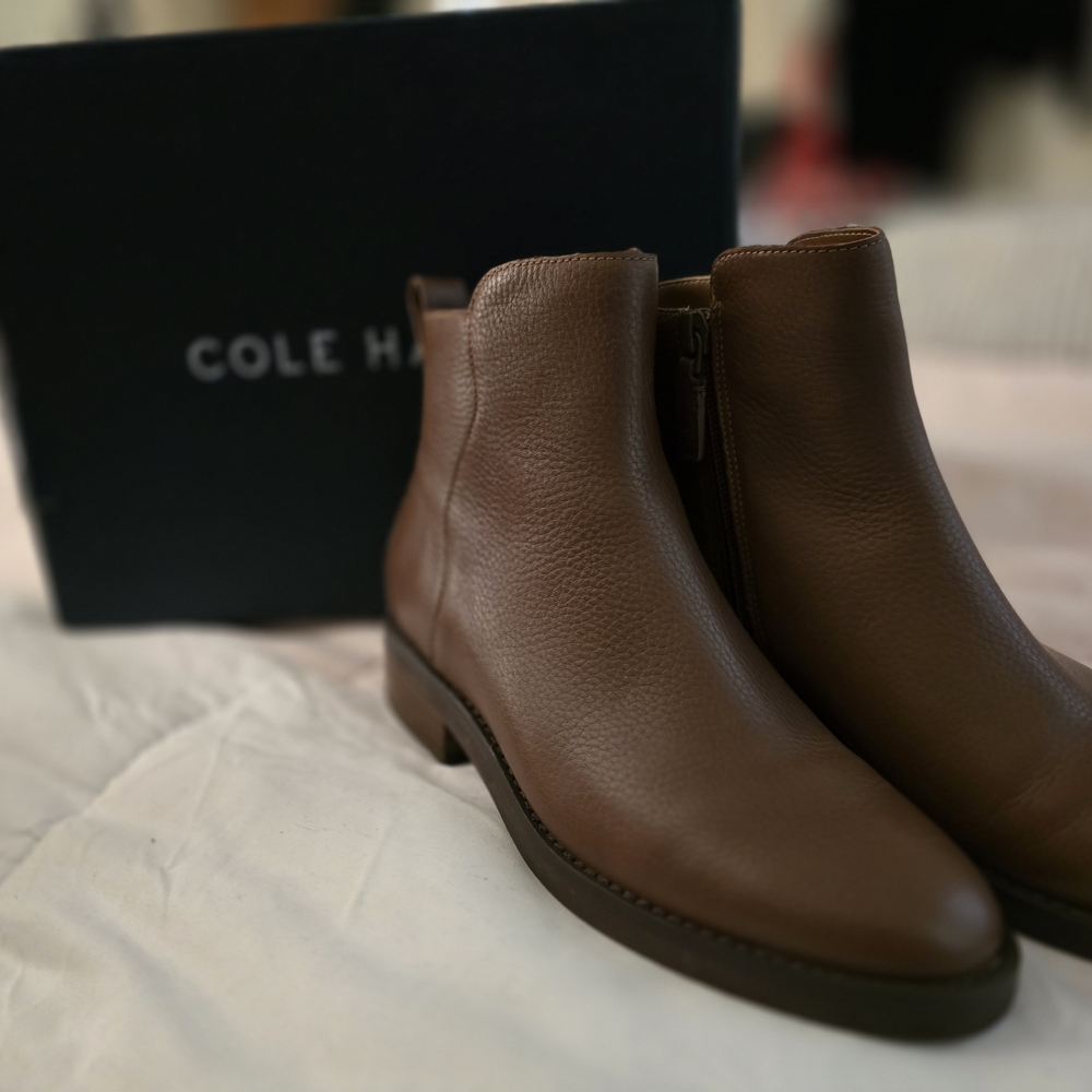 Cole Haan Brown Leather Chelsea Ankle Boots